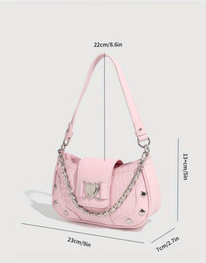 Pink heartfelt chic y2k bag