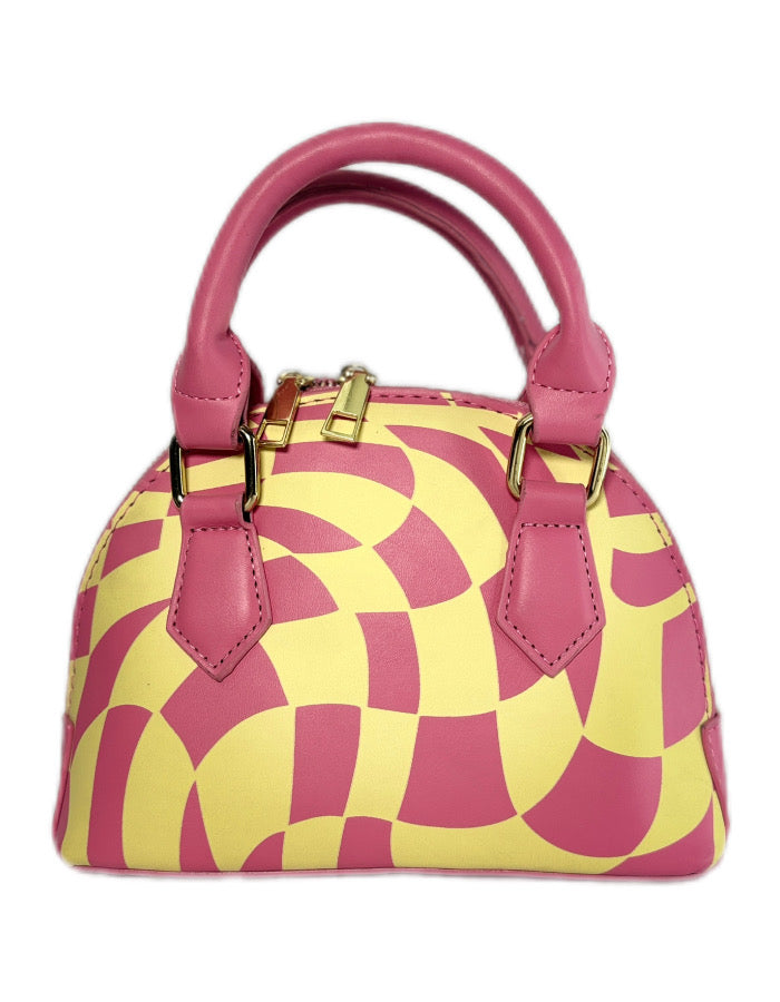 Mini textured bag - Yellow & Pink