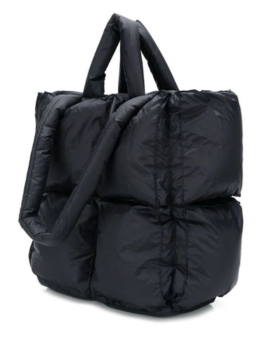 The Puffer Square tote bag -black